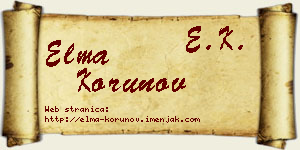 Elma Korunov vizit kartica